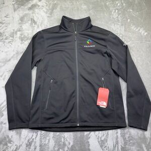 The North Face Mens RidgeWall Soft Shell Jacket Black Full Zip Sz L NWT Gorpcore